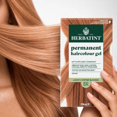 Herbatint Permanent haircolour gel 8R Light Copper Blonde, 170 ml