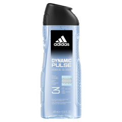 Adidas Dynamic Pulse 3-in-1 Shower Gel (400ml) شاور جل أديداس ديناميك بلس 3 في 1 للرجال - 400 مل (جل استحمام منشط للجسم والوجه والشعر)