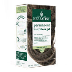 Herbatint Permanent haircolour gel 6C Dark Ash Blonde, 170 ml