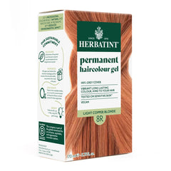 Herbatint Permanent haircolour gel 8R Light Copper Blonde, 170 ml