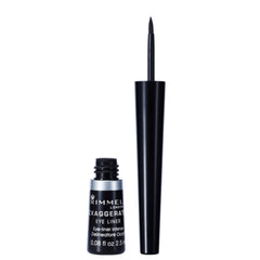 Rimmel London Exaggerate Liquid Eyeliner - 001 Black (2.5ml) آيلاينر سائل ريميل لندن إكساجيريت عالي الدقة لتحديد العيون - درجة 001 أسود