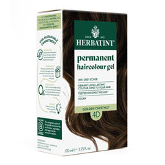 Herbatint Permanent haircolour gel 4D Golden Chestnut, 170 ml