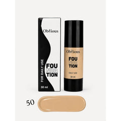 Obvious Foundation Daily 30ml 50 beige قطعة