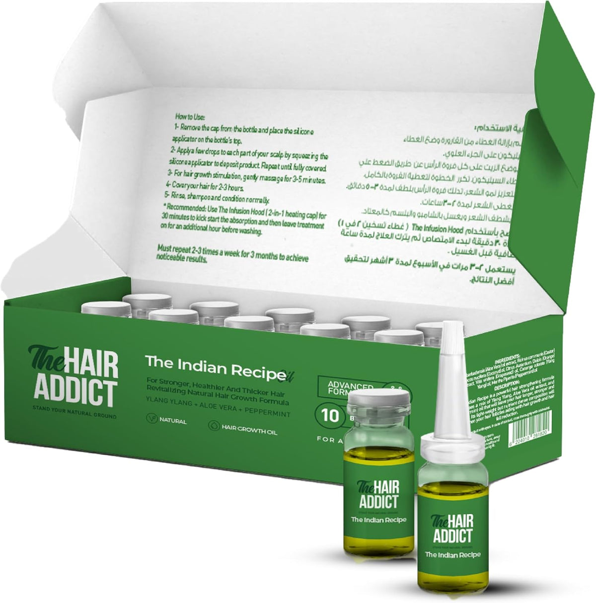 the Hair  Addict Indian Recipe 10 Ampoules