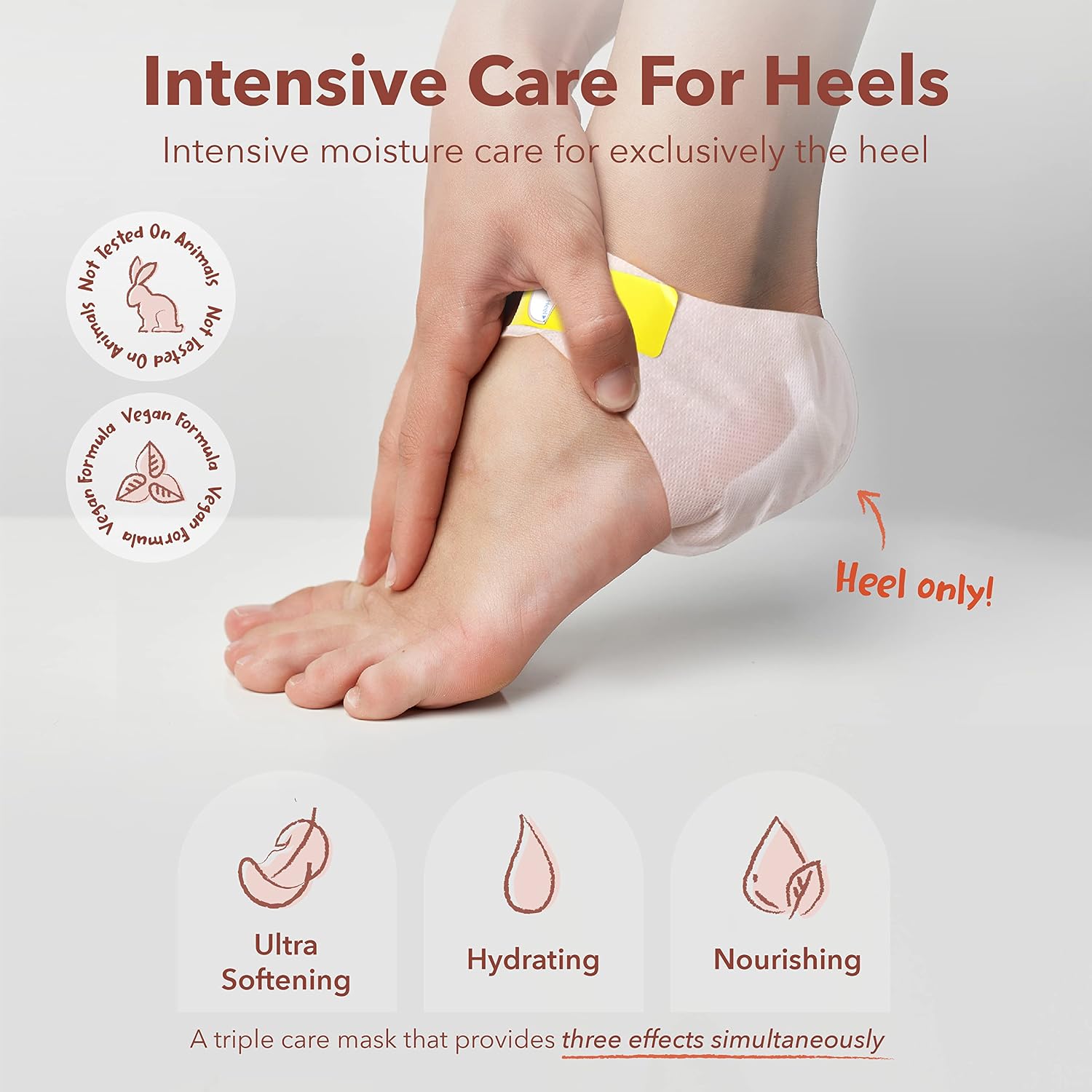 Purederm Heel Patches with Argan Oil, 1 Pair
