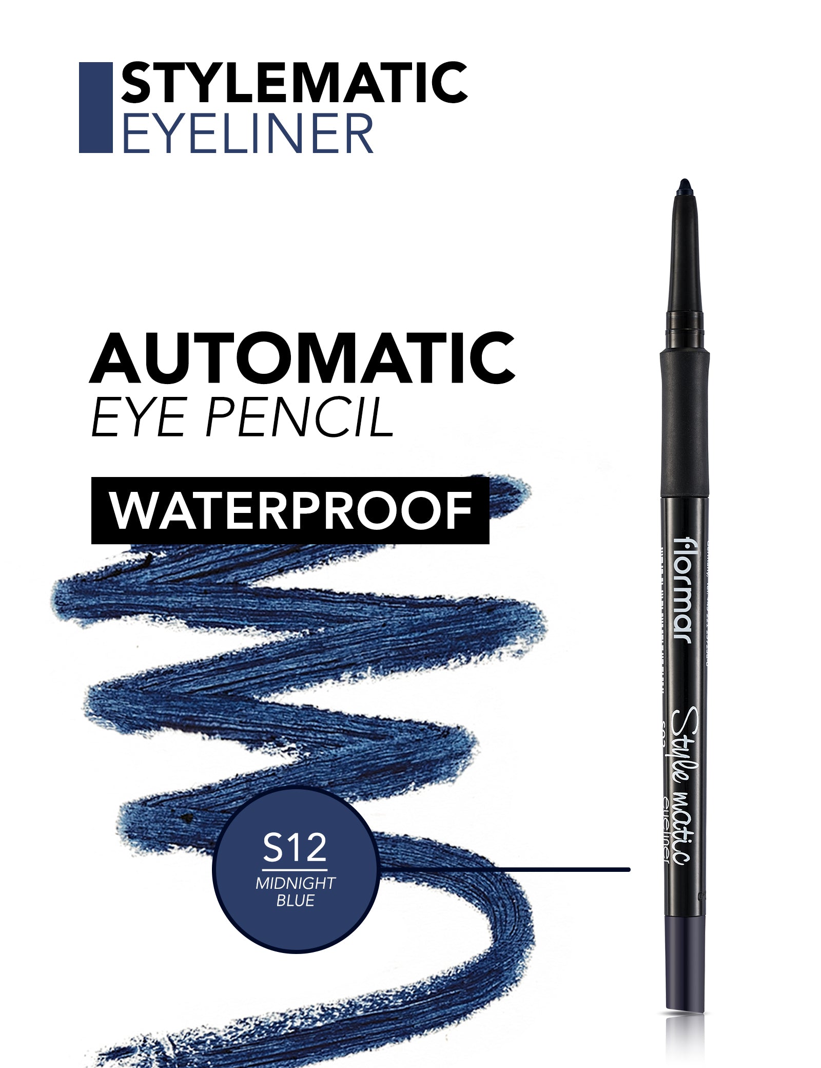 FLORMAR eyeliner style matic 12 midnight blue