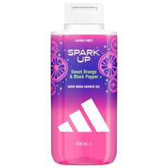 Adidas Vibes Spark Up Good Mood Shower Gel (400ml)    شاور جل أديداس فايبز سبارك أب - 400 مل (جل استحمام منشط ومحسن للمزاج