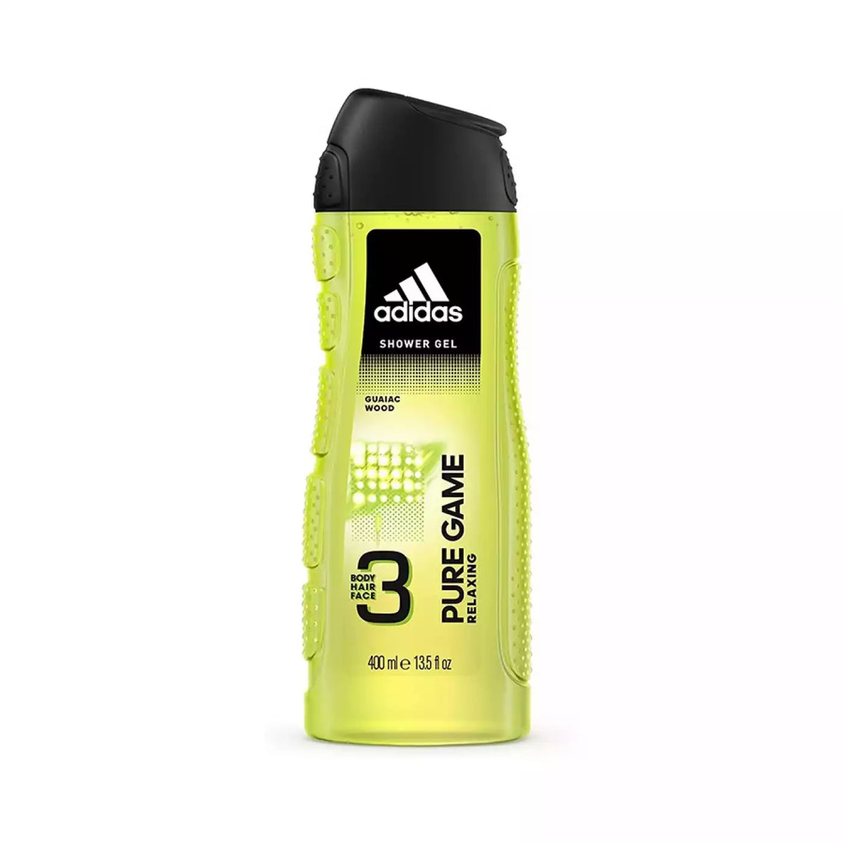 Adidas Pure Game 3-in-1 Shower Gel (400ml)    شاور جل أديداس بيور جيم 3 في 1 للرجال - 400 مل (جل استحمام مهدئ ومنعش للجسم والوجه والشعر