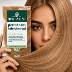 Herbatint Permanent haircolour gel 8D Light Golden Blonde, 170 ml