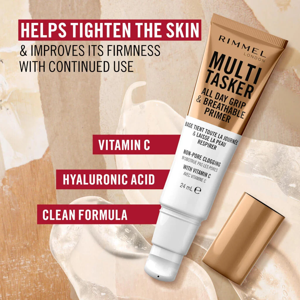 Rimmel London Multi-Tasker All Day Grip & Breathable Primer (24ml)    برايمر ريميل لندن مالتيتاسكر أول دي جريب المسامي لتثبيت المكياج