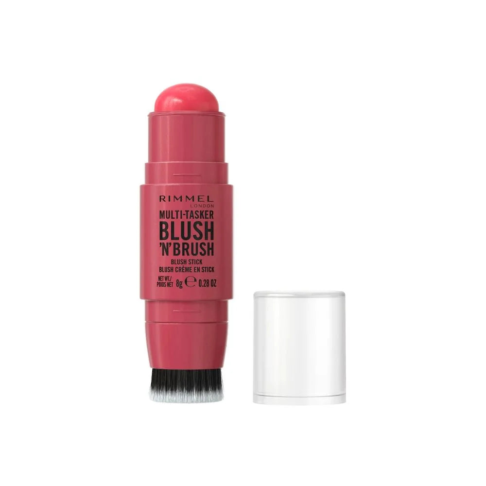 Rimmel London Multi-Tasker Blush 'N' Brush Stick - 150   ستيك بلاشر ريميل لندن مالتيتاسكر بلاش آند براش مع فرشاة مدمجة -