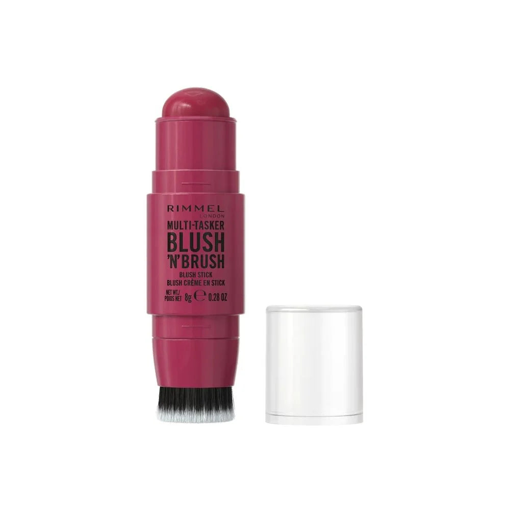 Rimmel London Multi-Tasker Blush 'N' Brush Stick - 150   ستيك بلاشر ريميل لندن مالتيتاسكر بلاش آند براش مع فرشاة مدمجة -