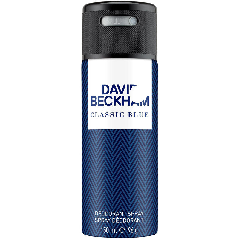 David Beckham Classic Blue Deodorant Body Spray 150ml  سبراي معطر ومزيل عرق ديفيد بيكهام كلاسيك بلو 150 مل