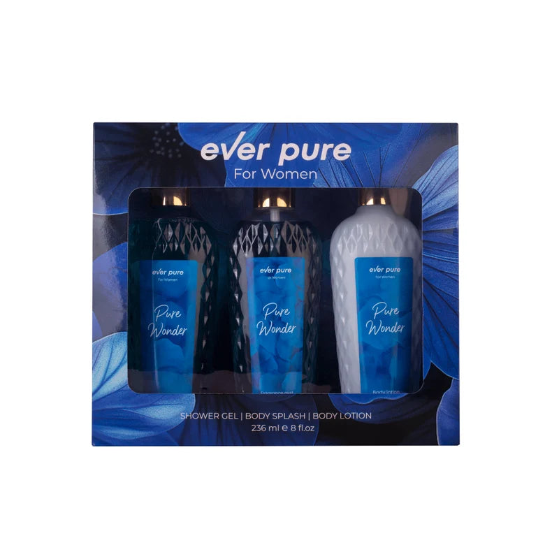 Ever pure Pure Wonder   Body Lotion + Body Splash + Shower Gel - 3*236ml