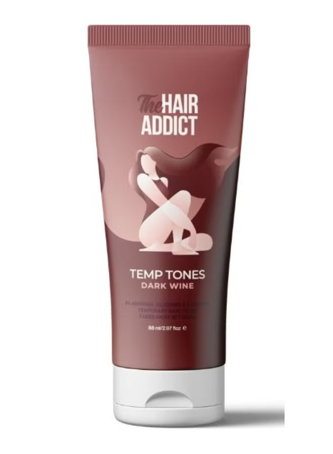 The Hair Addict Temporary Hair Color 88Ml Dark Wine