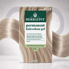 Herbatint Permanent haircolour gel 10C Platinum Ash Blonde, 170 ml