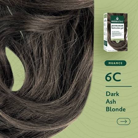 Herbatint Permanent haircolour gel 6C Dark Ash Blonde, 170 ml