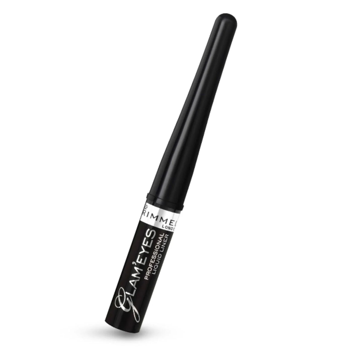 Rimmel London Glam'Eyes Professional Liquid Eyeliner - 001 Black Glamour (3.5ml)        آيلاينر سائل ريميل لندن جلام آيز بروفيشينال لتحديد العيون - درجة 001 بلاك جلامور (3.5 مل)