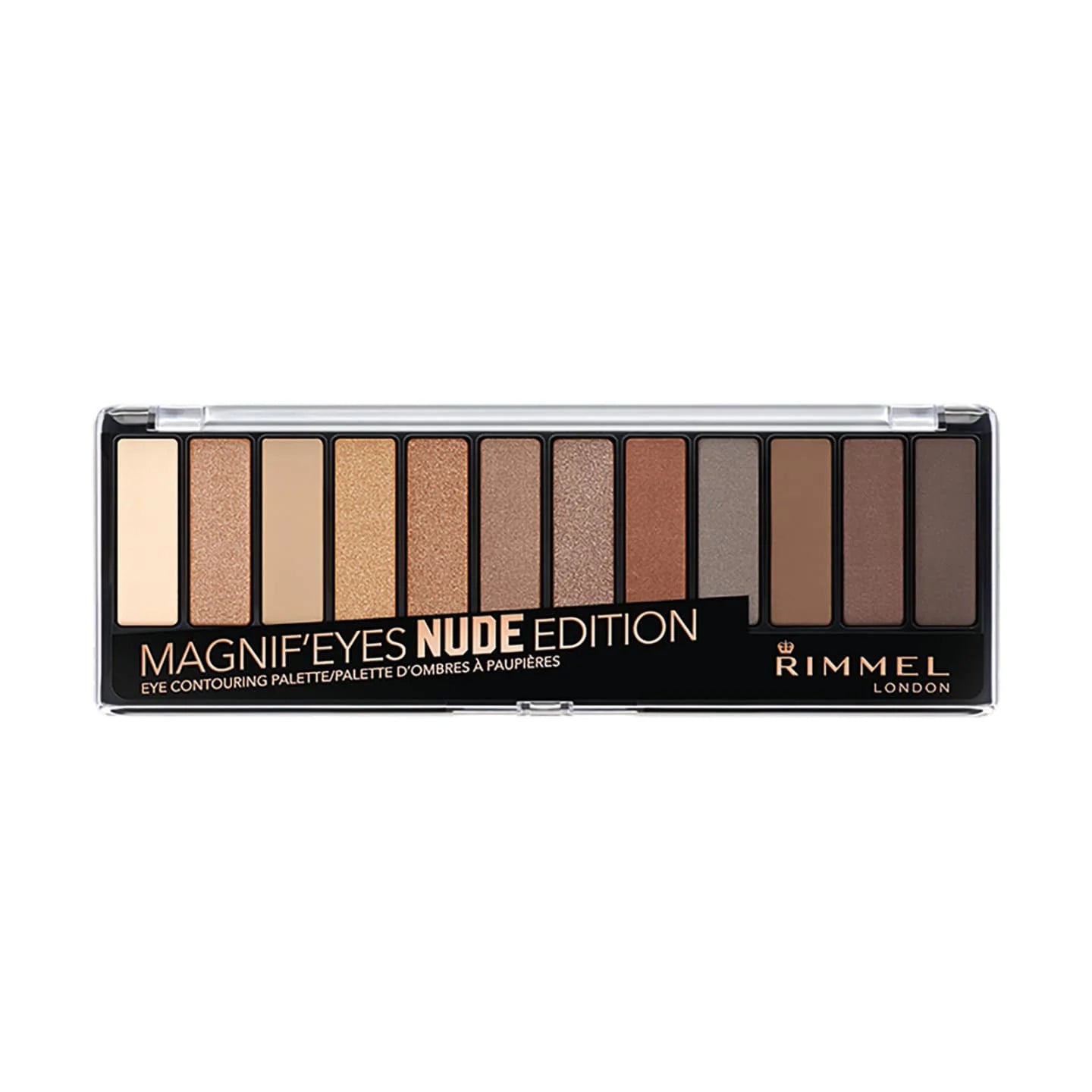 Rimmel London Magnif'Eyes Eye Shadow Palette - 001 Nude Edition (14.2g)    بالت آيشادو ريميل لندن ماجنيفاي آيز لتحديد العيون - إصدار نود إديشن 001 (14.2 جم)