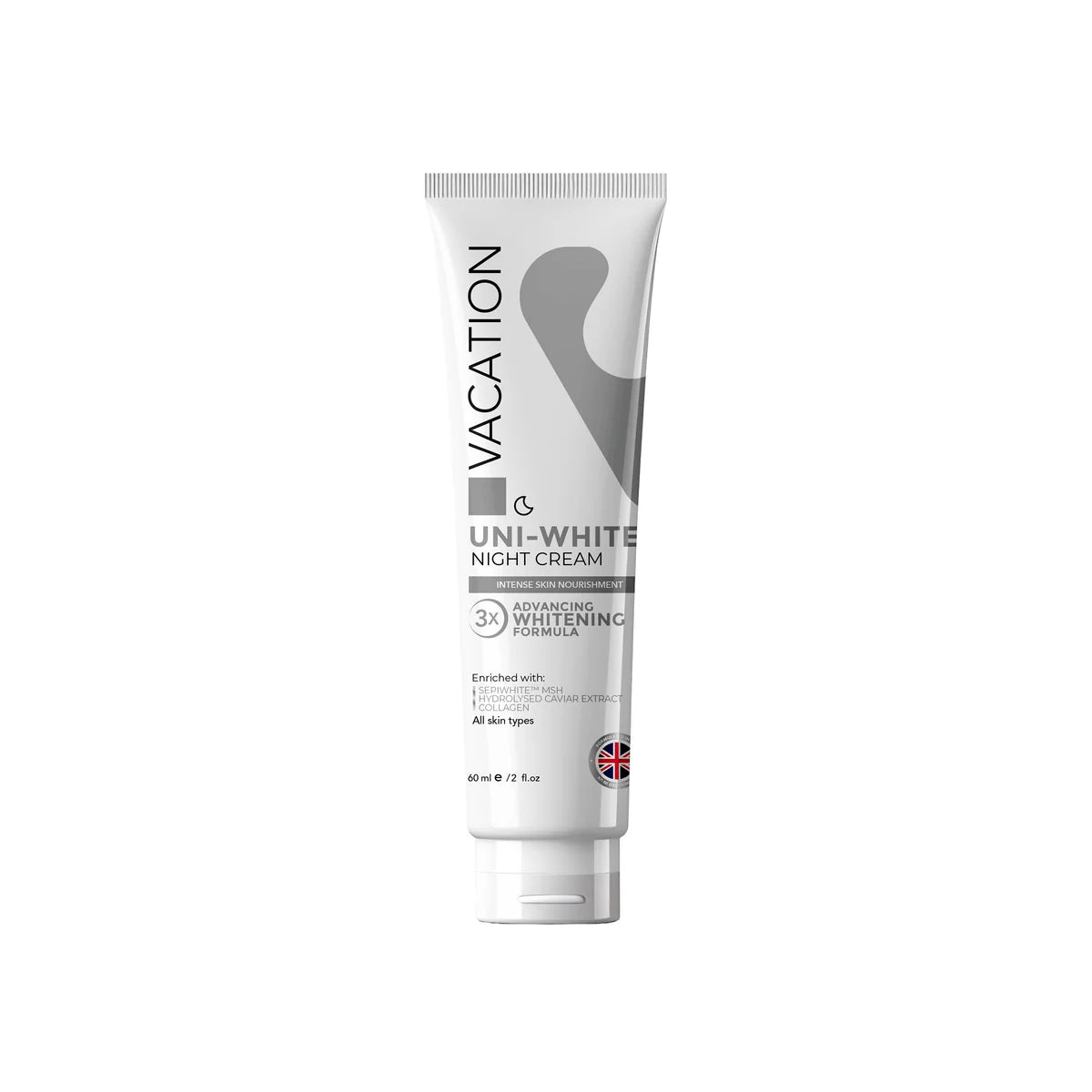 Vacation Advanced Uni-White Skin Brightening Night Cream - 60ml    كريم فاكيشن يوني وايت الليلي لتفتيح البشرة وعلاج التصبغات - 60 مل