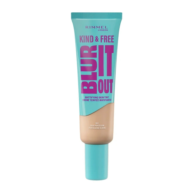 Rimmel London Kind & Free Blur It Out Mattifying Skin Tint - (30ml)    كريم أساس ريميل لندن كايند آند فري بلور إت آوت المطفي للبشرة