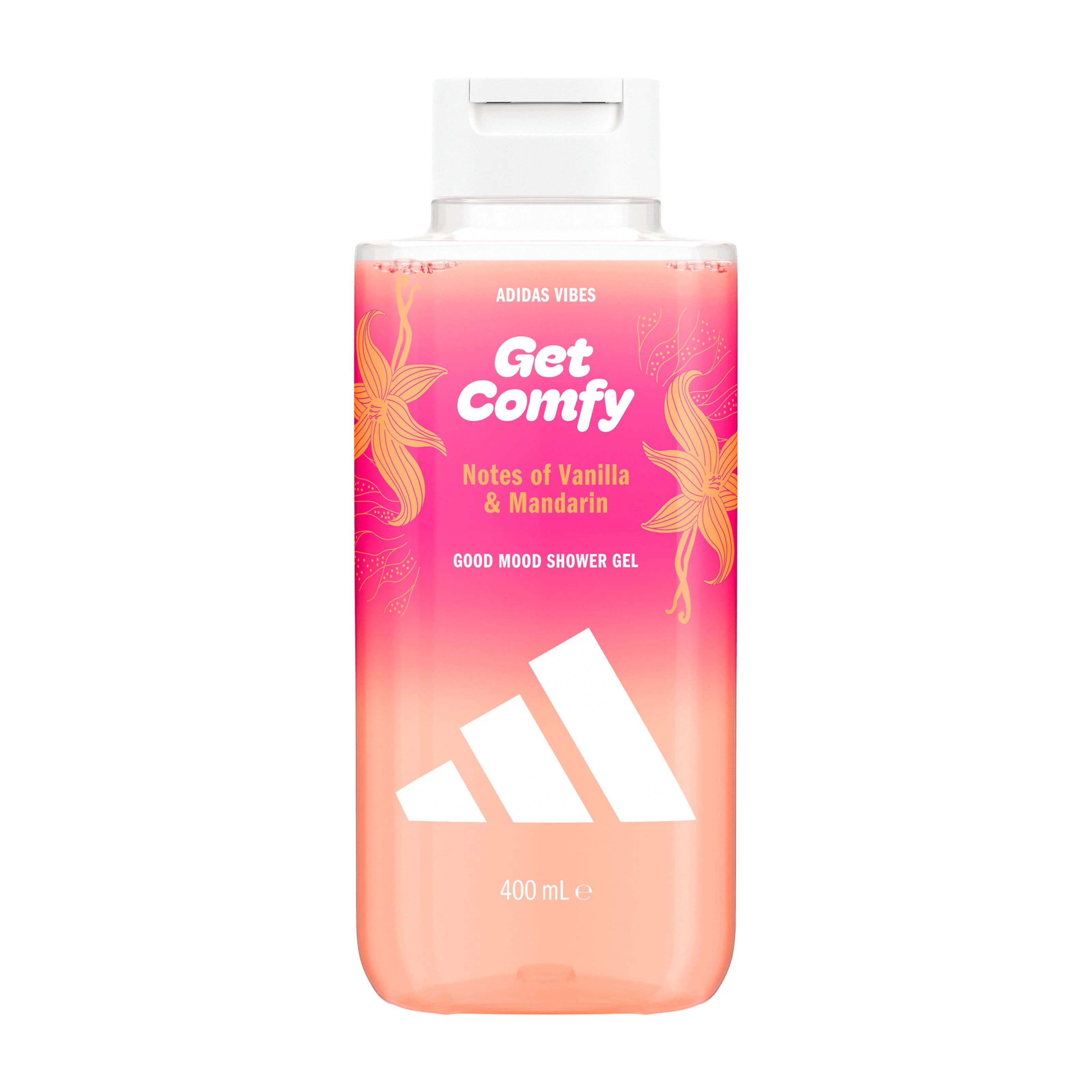 Adidas Vibes Get Comfy Shower Gel (400ml)   شاور جل أديداس فايبز جيت كومفي - 400 مل (جل استحمام مهدئ ومحسن للمزاج)